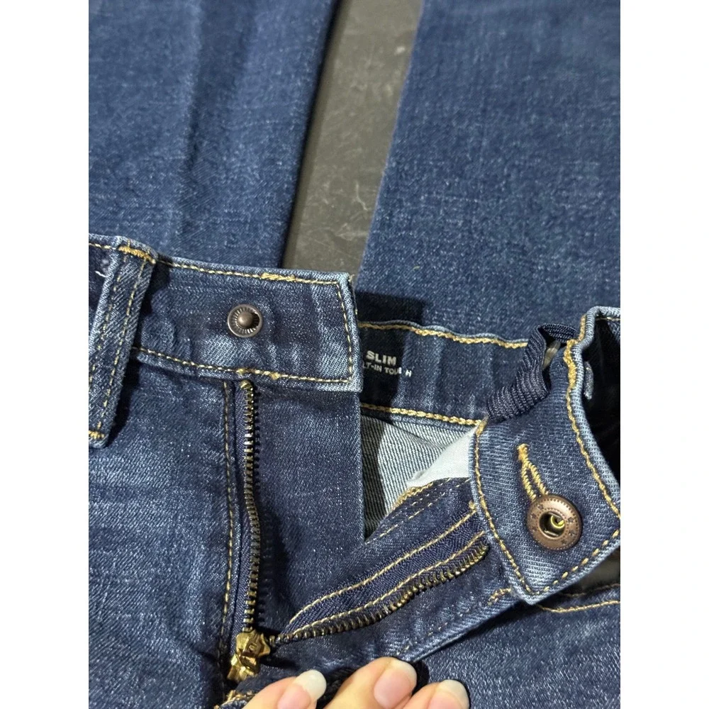 Old Navy Boys Slim 360 Stretch Jeans Blue Built-In Tough Size 8 Adjustable Waist